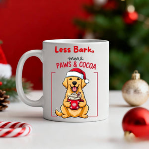 Paws & Cocoa Coffee Mug β cute Christmas meme mug with cat and dog design, cozy ceramic cup for animal lovers by Memez.Store