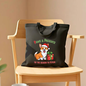 Paws & Cocoa Tote Bag with cute pet and hot chocolate design