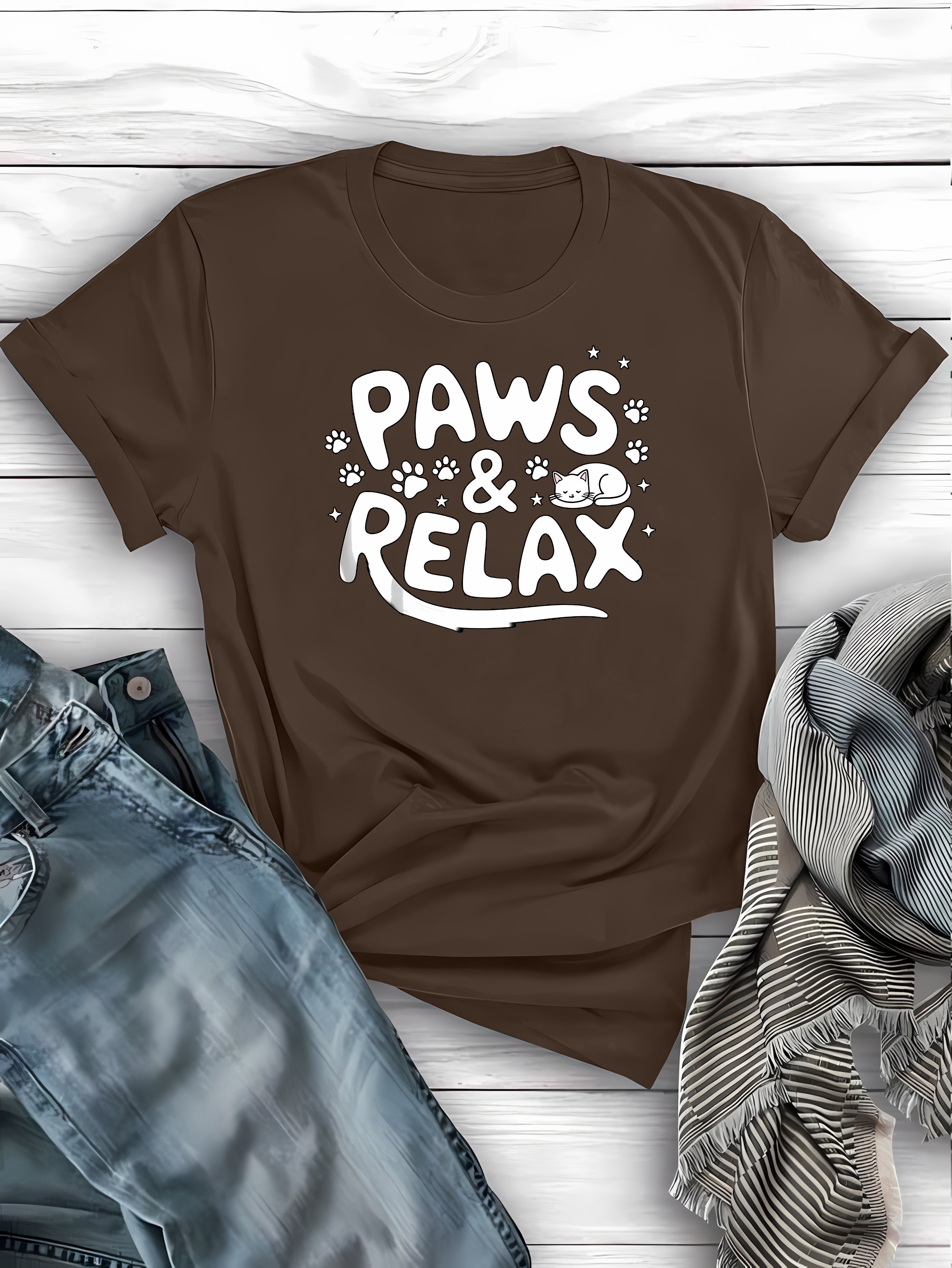 Paws and Relax Funny Tee â humorous lounging shirt for pet lovers