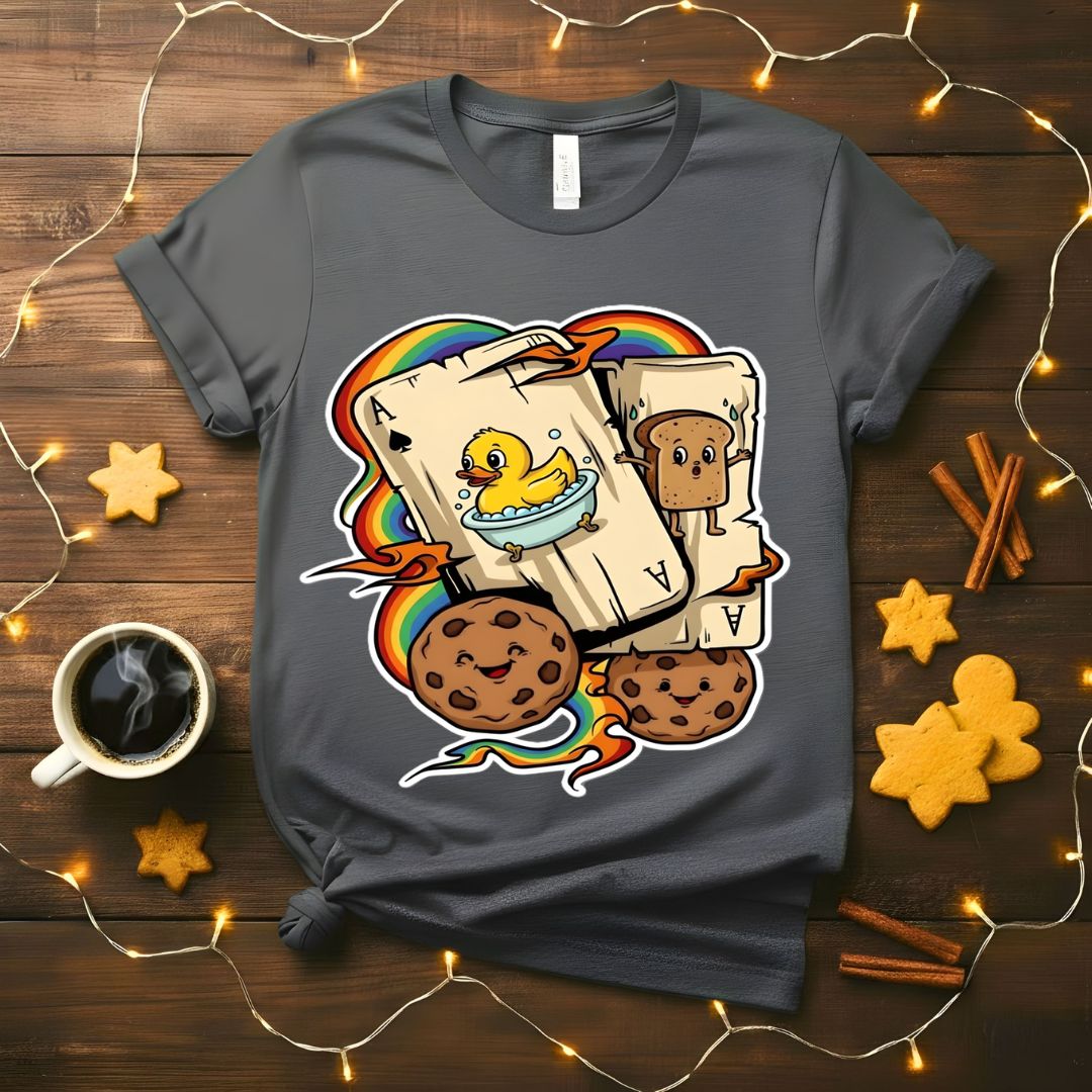 Playing Cards and Cookies Meme Funny T-Shirt