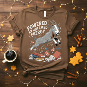 Powered By Untamed Energy Funny Sarcastic T-Shirt