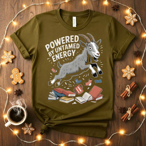 Powered By Untamed Energy Funny Sarcastic T-Shirt
