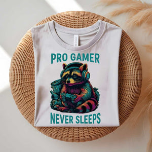 Pro Gamer Raccoon funny gaming trash panda t-shirt