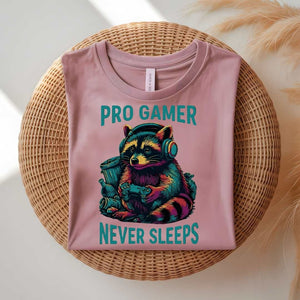 Pro Gamer Raccoon funny gaming trash panda t-shirt