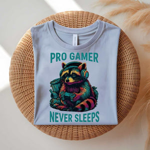Pro Gamer Raccoon funny gaming trash panda t-shirt