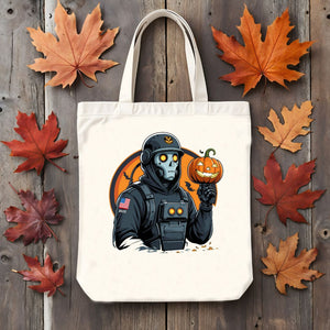 “Pumpkin Halloween Tote Bag by Memez Store