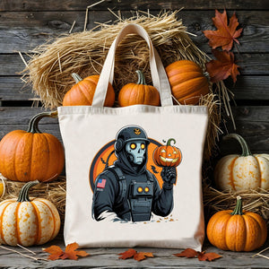 “Pumpkin Halloween Tote Bag by Memez Store