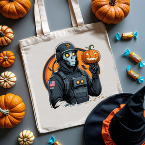“Pumpkin Halloween Tote Bag by Memez Store