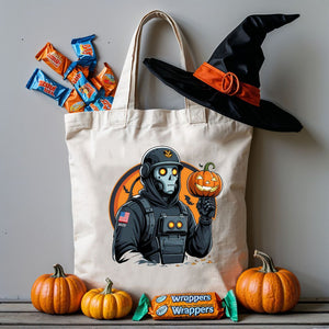 “Pumpkin Halloween Tote Bag by Memez Store