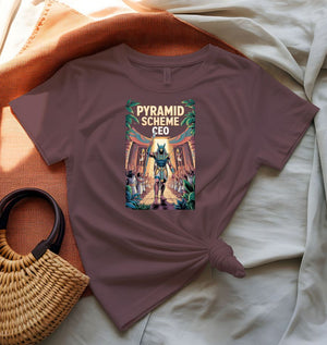 Pyramid Scheme CEO Parody Graphic T-Shirt