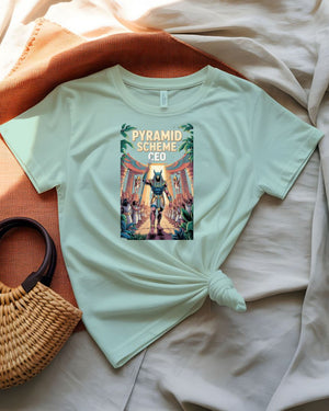 Pyramid Scheme CEO Parody Graphic T-Shirt