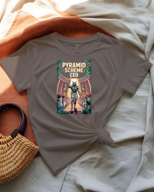 Pyramid Scheme CEO Parody Graphic T-Shirt