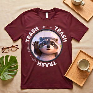 Trash panda raccoon graphic tee humor shirt