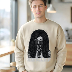 Rebellion streetwear crewneck sweatshirt front view