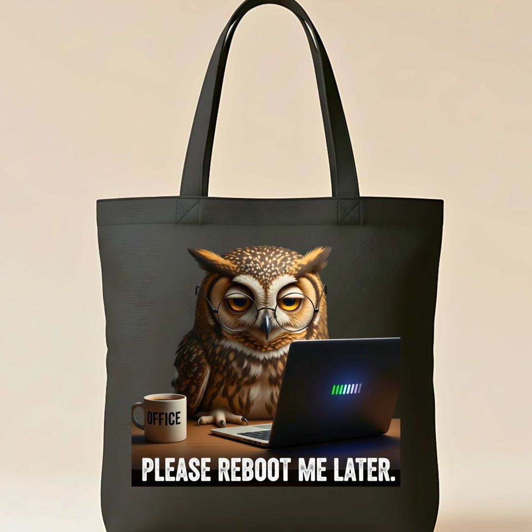 Reboot Me Later Funny Meme Tote Bag