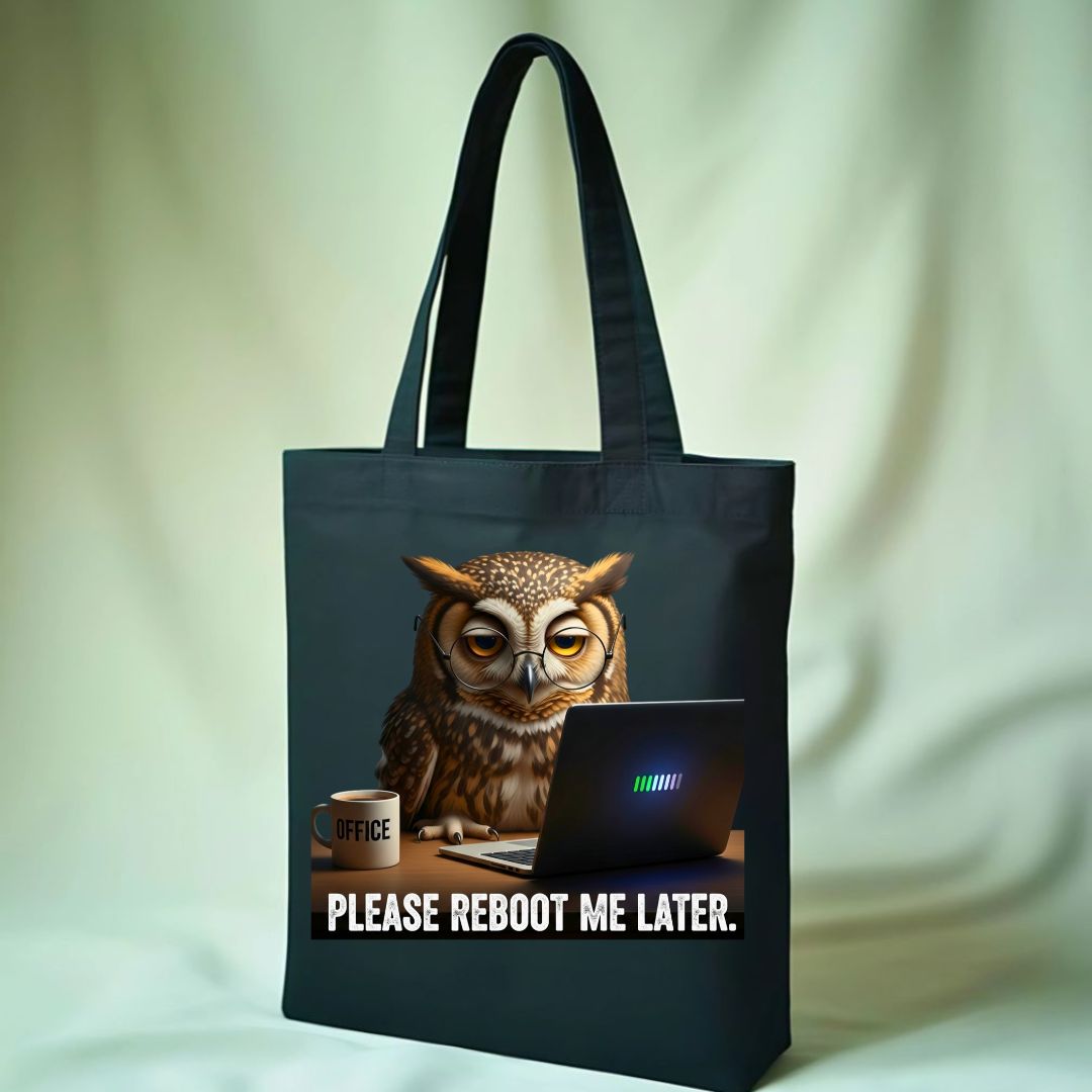 Reboot Me Later Funny Meme Tote Bag