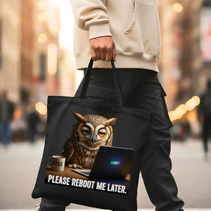Reboot Me Later Funny Meme Tote Bag