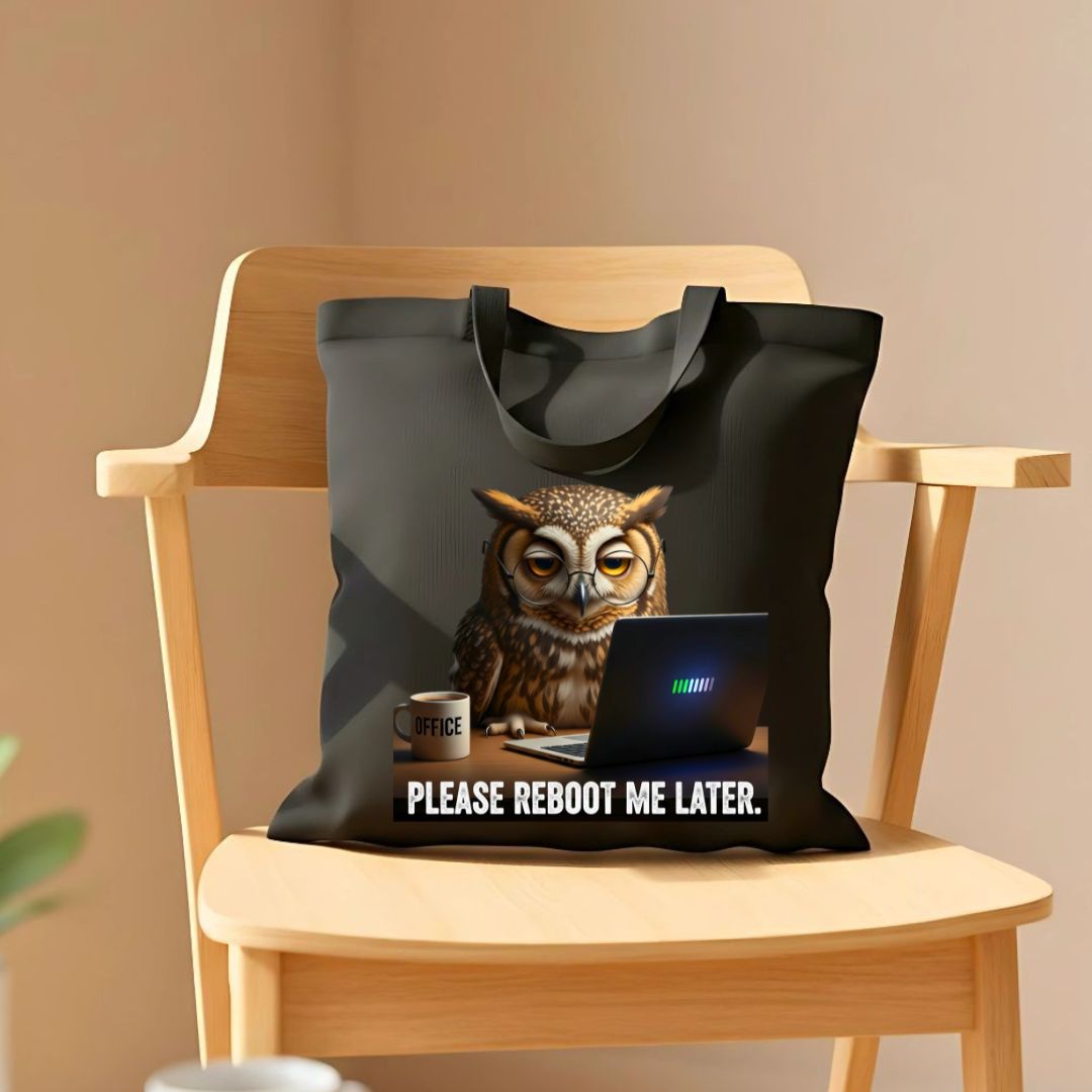 Reboot Me Later Funny Meme Tote Bag
