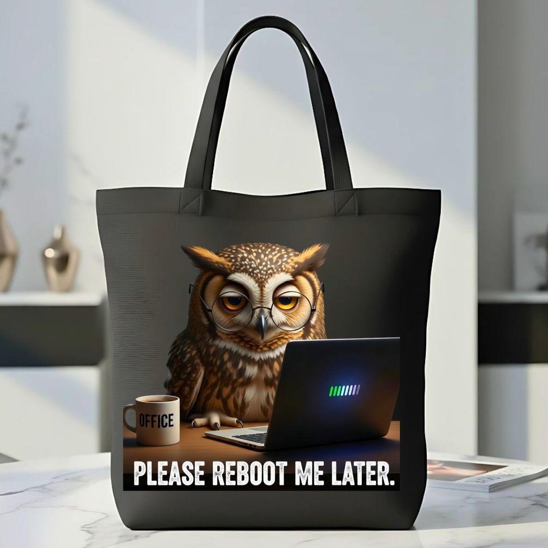 Reboot Me Later Funny Meme Tote Bag