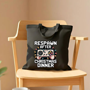 Respawn After Christmas Dinner Funny Gamer Tote Bag