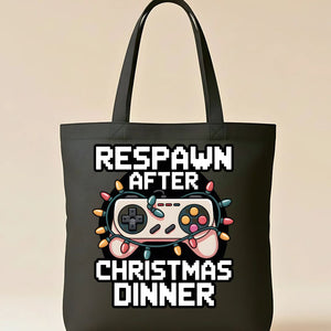 Respawn After Christmas Dinner Funny Gamer Tote Bag