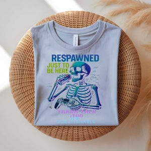 Respawned Meme Funny T-Shirt with bold gamer text