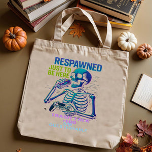 Respawned Tote Bag with bold typography design