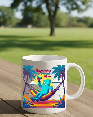 Respawning gamer mug spooky Halloween coffee cup”