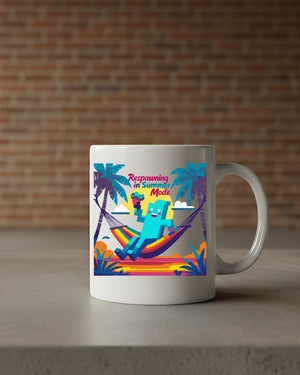 Respawning gamer mug spooky Halloween coffee cup”