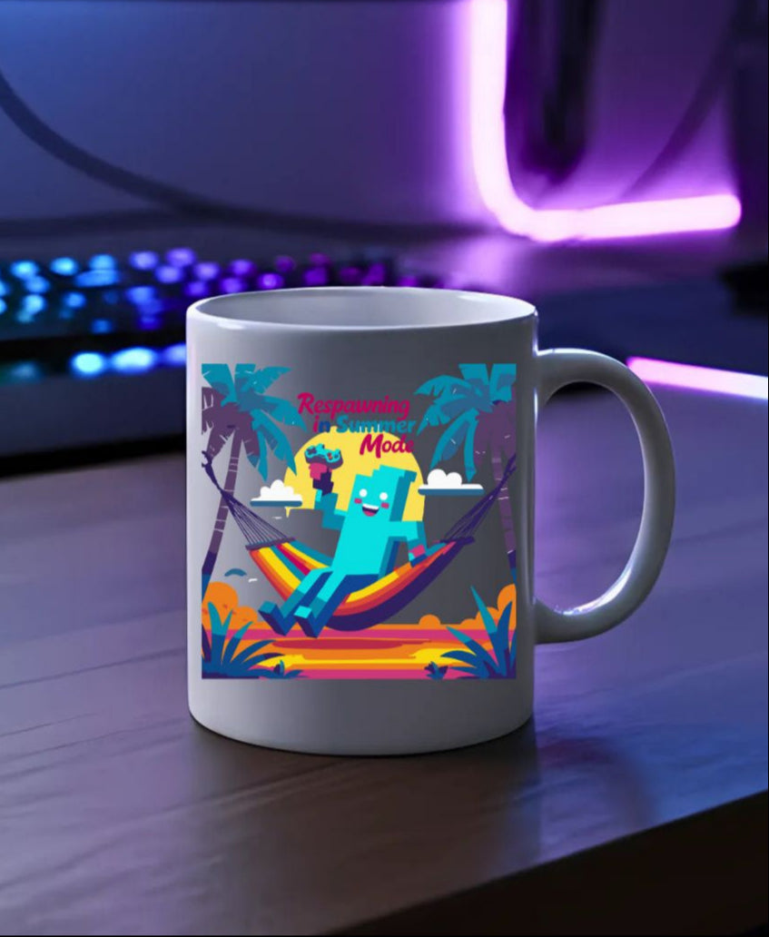 Respawning gamer mug spooky Halloween coffee cup”
