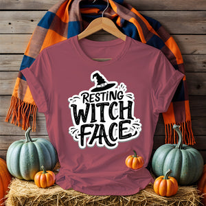 Resting Witch Face Tee – Funny Halloween Meme Shirt for Women and Witches by Memez Store