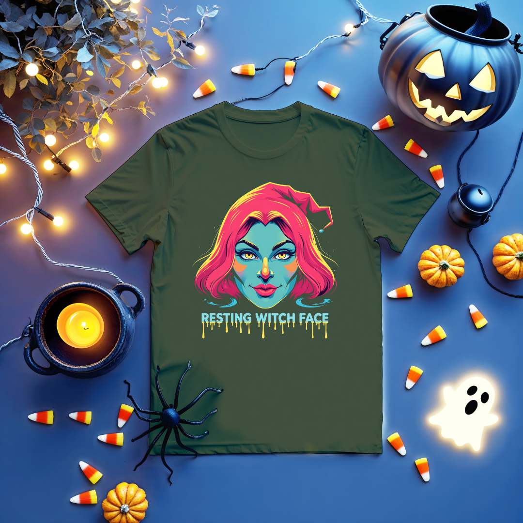Resting Witch Face Tee – Halloween funny unisex shirt