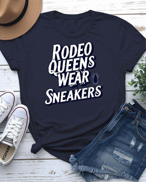 Rodeo Queen Funny Typographical Tee – sarcastic western-style unisex shirt made-to-order by Memez Store