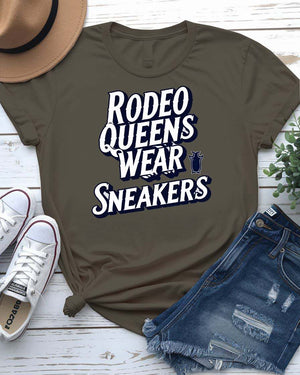Rodeo Queen Funny Typographical Tee – sarcastic western-style unisex shirt made-to-order by Memez Store