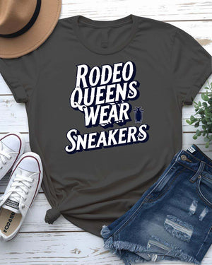 Rodeo Queen Funny Typographical Tee – sarcastic western-style unisex shirt made-to-order by Memez Store