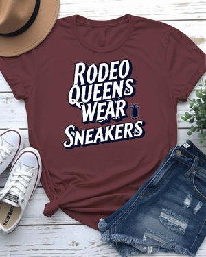 Rodeo Queen Funny Typographical Tee – sarcastic western-style unisex shirt made-to-order by Memez Store