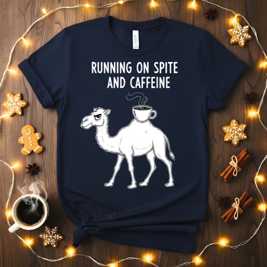Running on Spite and Caffeine Funny Sarcastic T-Shirt