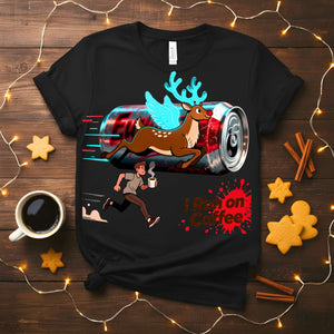 Runs on Coffee Christmas Meme Funny Tee – Funny holiday t-shirt for coffee lovers and meme fans by Memez.Store, unisex cotton shirt design.