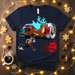 Runs on Coffee Christmas Meme Funny Tee – Funny holiday t-shirt for coffee lovers and meme fans by Memez.Store, unisex cotton shirt design.