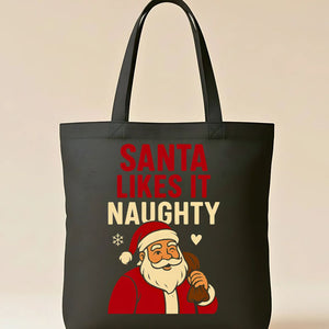 Santa Likes It Naughty Funny Flirty Tote Bag