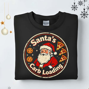 Santa’s Carb Loading Christmas Sweatshirt – funny gym and food meme holiday sweatshirt for fitness lovers by Memez.Store.”