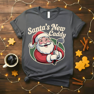 Santa's New Candy Golf Tee - Funny Golf Christmas Shirt