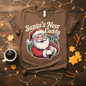 Santa's New Candy Golf Tee - Funny Golf Christmas Shirt