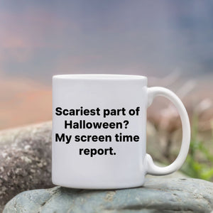 “Funny spooky season meme ceramic mug