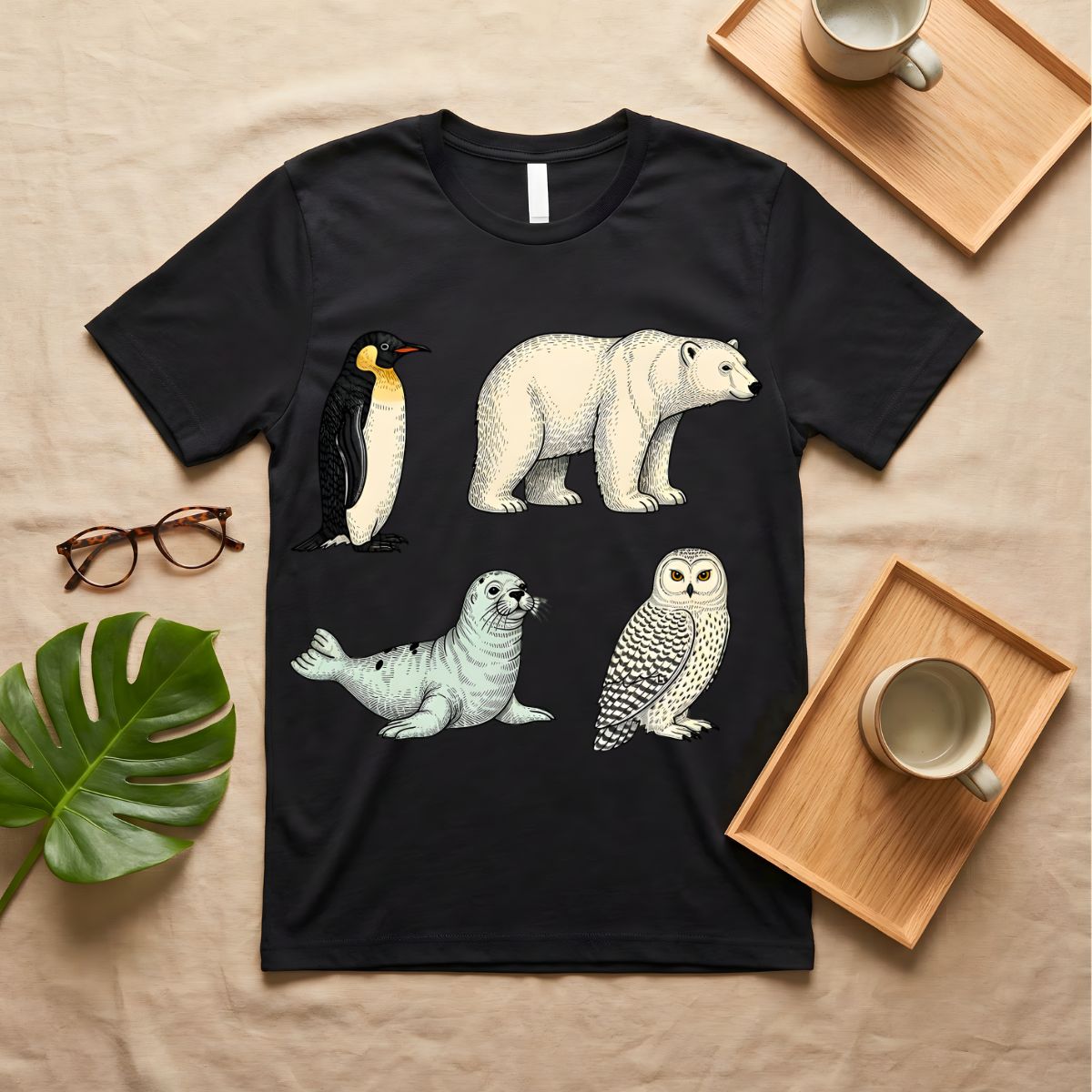 Ocean animal illustration t shirt for beach lovers
