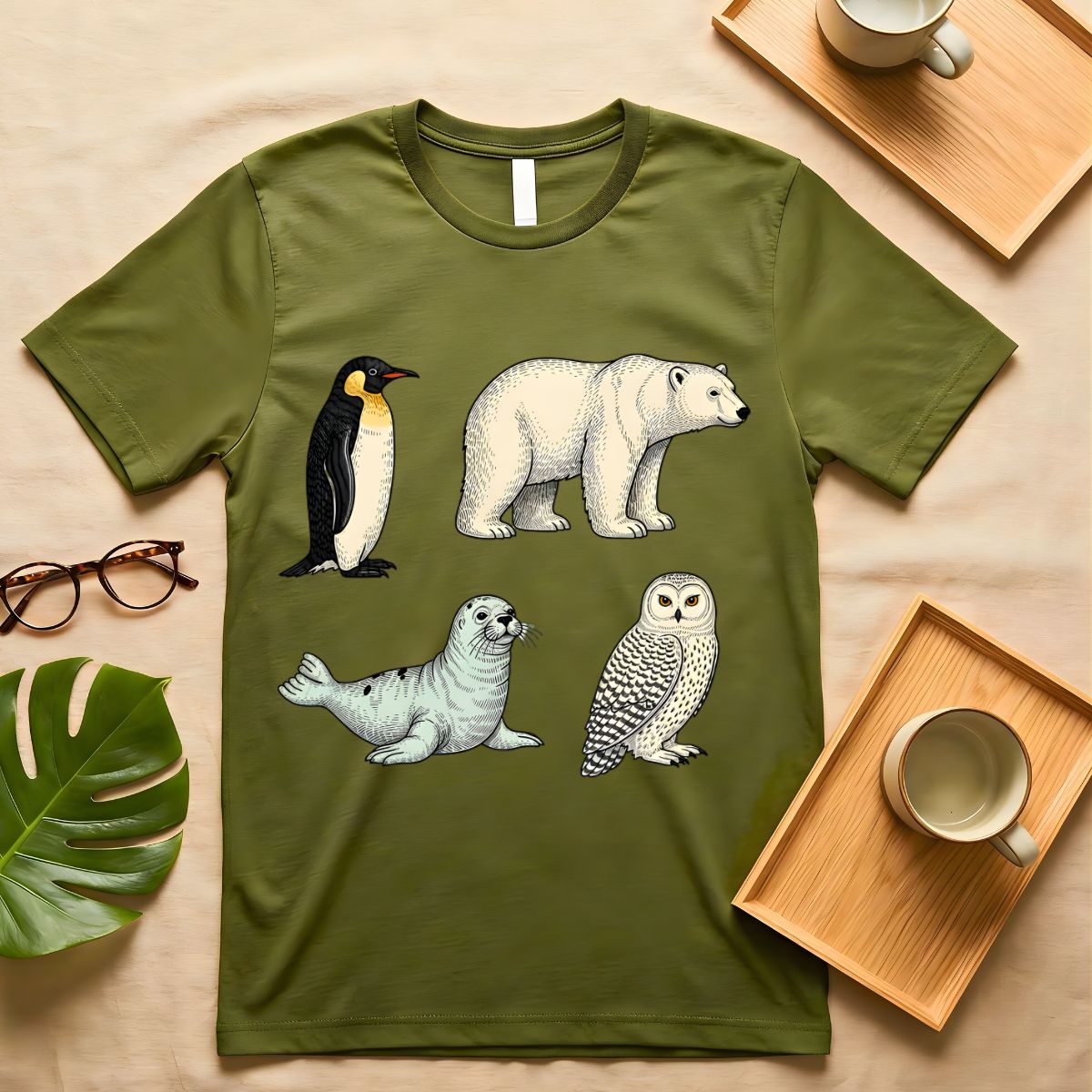 Ocean animal illustration t shirt for beach lovers