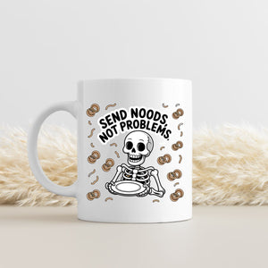 Noodle meme ceramic coffee cup on desk