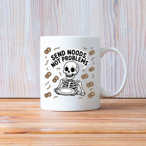 Noodle meme ceramic coffee cup on desk