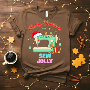 Sew Jolly Meme Funny T-Shirt with crafting pun design