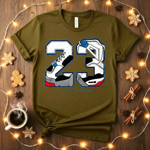 Shoes 23 Meme Funny T-Shirt with bold text design
